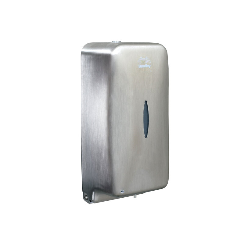 Bradley 6A02-11 Diplomat touchless liquid sanitizer spray/mist dispenser, satin stainless steel