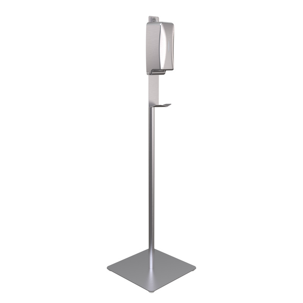 Bradley 6A20-11 hand sanitizer soap dispenser stand, #304 stainless steel floor stand with drip tray