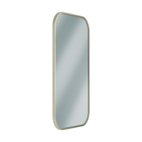 Bradley 7B1-0018360 Elvari Series frameless mirror, 18"x36", brushed nickel (BN) rounded-corner frame