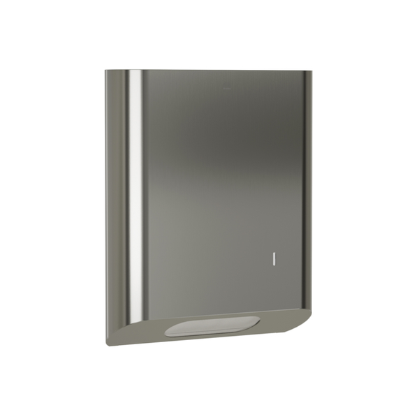 Bradley Elvari 2B1-11-BS surface-mounted medium towel dispenser, brushed stainless steel with curved bottom opening