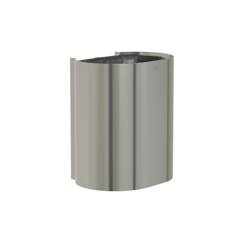 Bradley 3B1-1136-BS Elvari surface-mounted large-capacity waste receptacle, brushed stainless steel