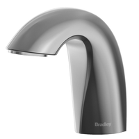 Bradley 6-3100-PC Crestt Series polished chrome deck mounted touchless soap dispenser with curved spout