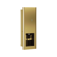 Bradley 6B1-000000 Elvari Series recessed manual liquid soap/sanitizer dispenser, brushed brass (BR) finish