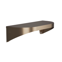Bradley 7B2-0082400 Elvari Series wall shelf, bronze finish, 8" x 24", radiused sides