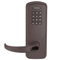 Schlage Electronics CO100CY40-KP-SPA Privacy Electronic Push Button Locks, Sparta Lever - US11-643E Aged Bronze