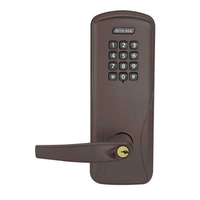 Schlage Electronics CO100CY70-KP-ATH-P Classroom/Storeroom Electronic Cylindrical Keypad Lock, Schlage "C" Keyway Keyed Random - US11-643E Aged Bronze