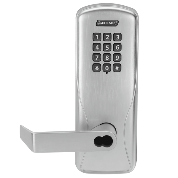 Schlage Electronics CO100CY70-KP-RHO-J Classroom/Storeroom Electronic Cylindrical Keypad Lock, FSIC Prep Less Core - US26D-626 Satin Chrome