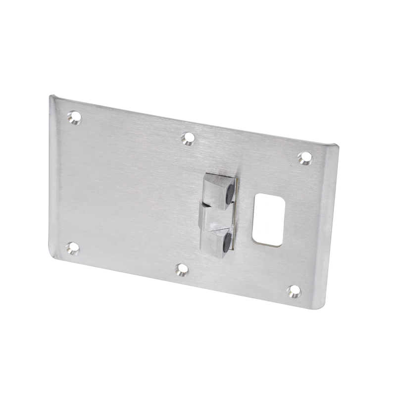 McKinney CSS-9-4-3/4-Offset-US26D Combination Strike and Stop - Offset Hung [ Torx Screws ]