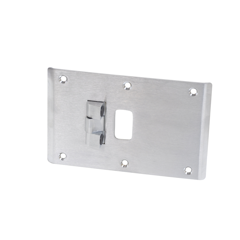 McKinney CSS9-458-US32D Combination Strike & Stop Center Hung Door Satin Stainless Steel
