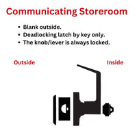 Marks USA 195SSFB/32D Anti-Ligature Lever Communicating Storeroom Lockset, Schlage "C" Keyway, Keyed Random, [2] Keys, US32D Satin Stainless Steel