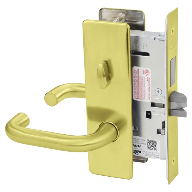 Corbin Russwin ML2030-LWM Privacy Bedroom or Bathroom Mortise Lock, Lu