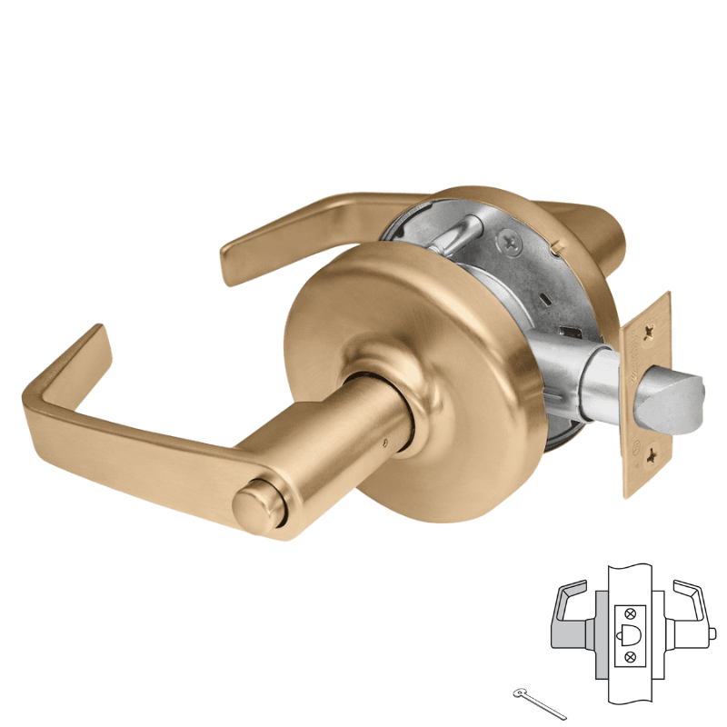 Corbin Russwin CL3820-NZD Privacy Cylindrical Lever Lockset, Newport L Corbin Russwin CL3820-NZD Privacy Cylindrical Lever Lockset, Newport L