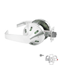 Corbin Russwin CLX3330-NVSL-V30 Privacy  x Cointurn Cylindrical Lock With Status Indicator, Indicator Outside Only, Green/Red Icons, Non-Keyed