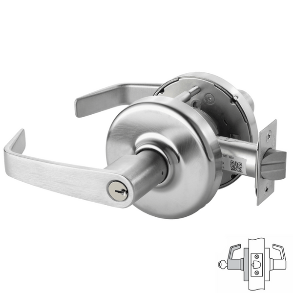 Corbin Russwin CLX3357-NZD Cylindrical Lock, Storeroom or Closet Funct Corbin Russwin CLX3357-NZD Cylindrical Lock, Storeroom or Closet Funct