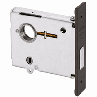 Corbin Russwin DL4113-LC mortise deadlock, single cylinder less cylinder, dark bronze faceplate US10BE