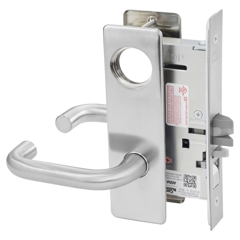 Corbin Russwin ML2051-LWM-LC Entrance or Office Mortise Lock, Lustra L Corbin Russwin ML2051-LWM-LC Entrance or Office Mortise Lock, Lustra L