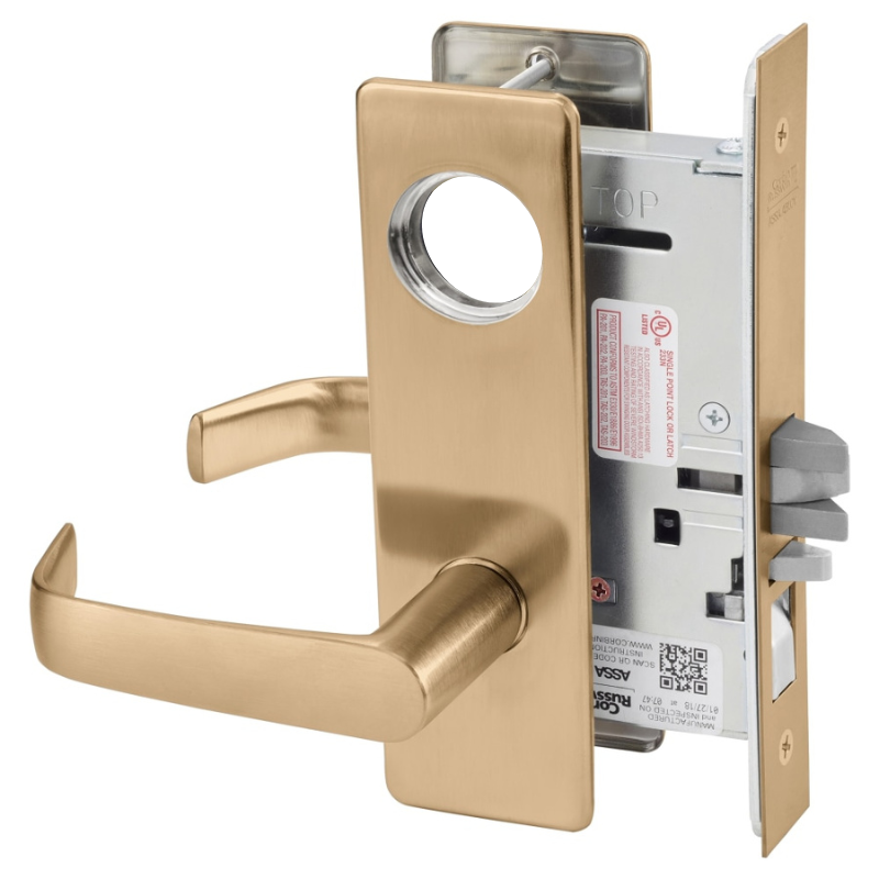 Corbin Russwin ML2051-NSM-LC Entrance or Office Mortise Lock, Newport
