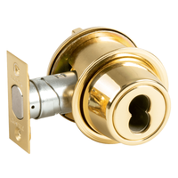 Falcon D241B, Single Cylinder x Turn, Less SFIC Core, 2-3/8"-2-3/4" Adjustable Backset, D200 Series