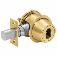 Falcon D241B, Single Cylinder x Turn, Less SFIC Core, 2-3/8"-2-3/4" Adjustable Backset, D200 Series