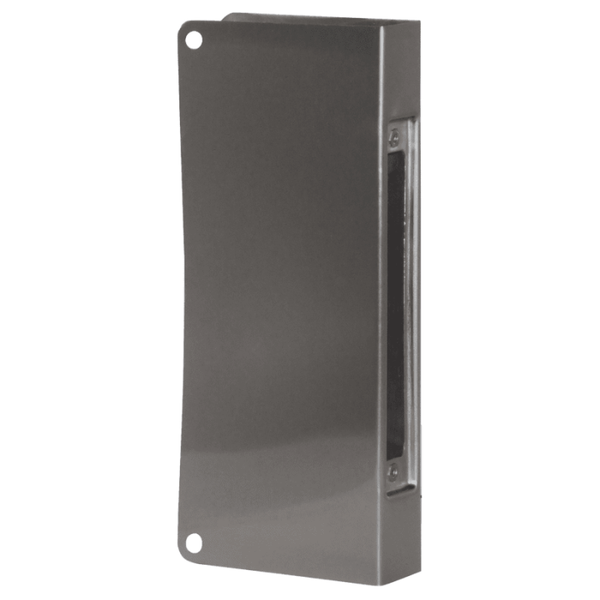 Don Jo 504-S-CW wrap around plate for mortise lock, blank face, edge prep, satin stainless steel finish