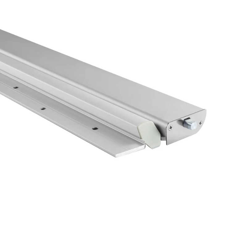 Pemko ERS-84-C-Notch-HT-LH Continuous Emergency Stop Release, 84" Length, Flush Bolt Locking Behavioral Health Hinge, Strike-Side Door Stop, Hospital Tip, Left Hand, Aluminum