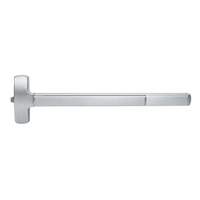 Falcon F-25-R-EO Fire Rated Rim Exit Device, Wide Stile Pushpad, Exit Only, Less Trim, No Dogging, Non Handed, Grade 1