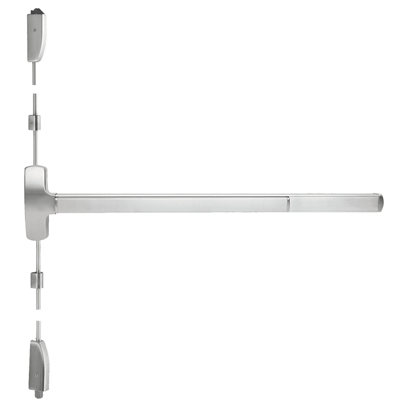 Falcon F-25-V-EO-3, Wide Stile Pushpad, Exit Only, Less Trim, 36" Device, No Dogging, Grade 1, Reversible