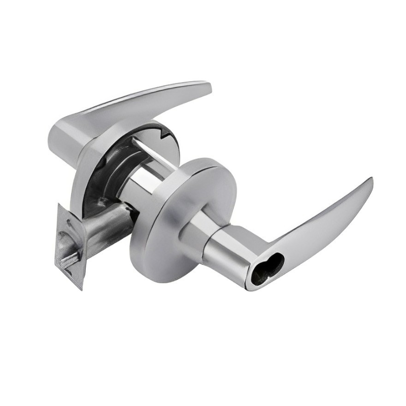 Falcon T561BD-A-626 classroom cylindrical lock, Avalon lever, SFIC prep less core, satin chrome finish