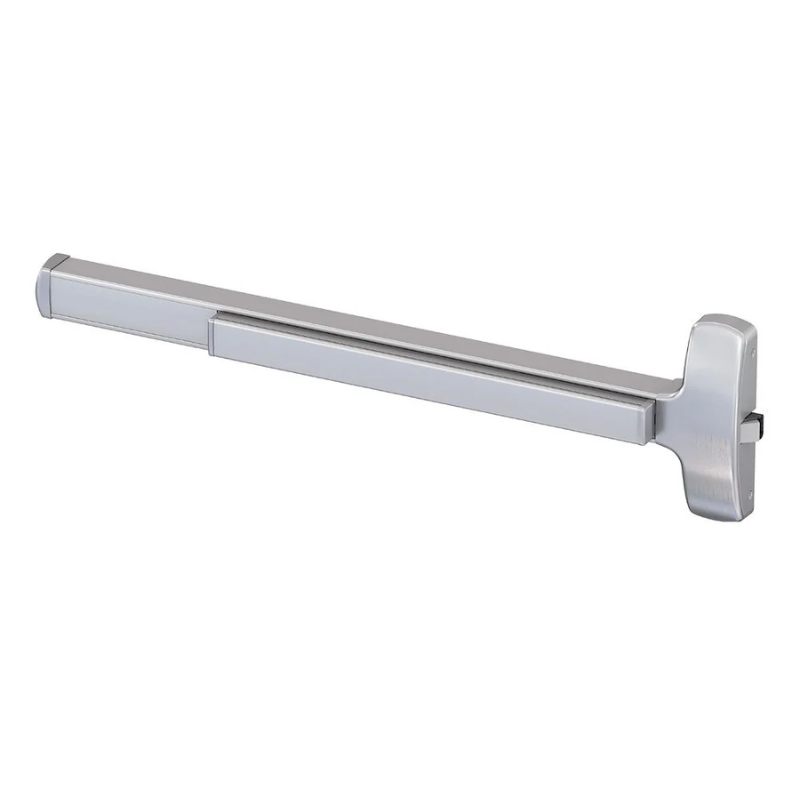 Falcon F-25-R-EO-3-0-US32D Fire Rated Rim Exit Device, Wdie Stile, Exit Only, Less Dogging, Satin Stainless Steel Finish