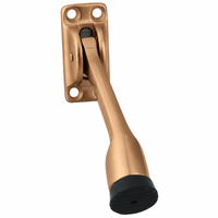 Ives FS452-4 US10 kick down door holder, 4", satin bronze finish with black rubber tip and wall plate