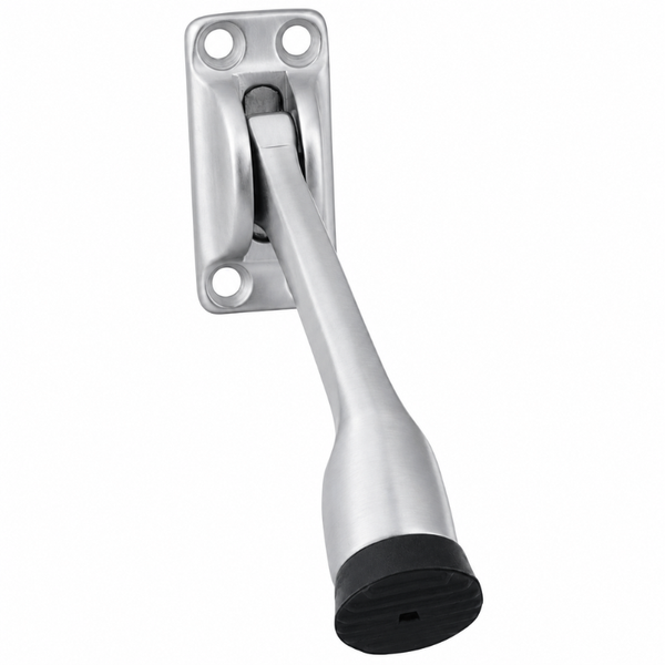 Ives FS452-4 US26D satin chrome 4" kick down door holder with rubber tip and mounting plate