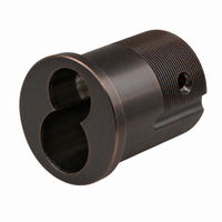 KSP 407 6/7 Pin Mortise Cylinder Housing, Less Core, US10B finish