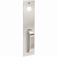 SARGENT LC814PSB-US15 pull handle exit trim in satin nickel, long escutcheon with round cylinder opening