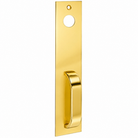 SARGENT LC814PSB-US3 polished brass pull handle exit trim with long plate and cylinder opening