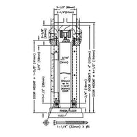 LE Johnson 152068HD 24" x 80" 1500HD Series Heavy Duty Pocket Door Frame Drawing