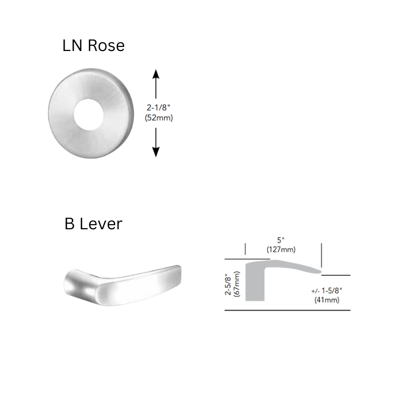 Sargent KP-8276-LNB Keypad Mortise Lock, Entry Key Override with Deadbolt, Cylinder Override, Less Cylinder, LN-Rose, B-Lever, Field Reversible