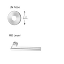 Sargent LC-8204-LNMD Storeroom or Closet Mortise Lock, MD - Lever, LN - Rose, Field Reversible, Less Cylinder