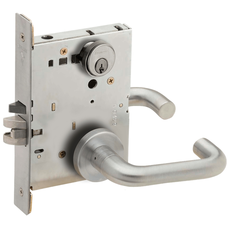 Schlage LV9453L-03A-626, Entry with Deadbolt, Less Cylinder, 03 Lever, A Rose, Vandlgard, Field Reversible, Satin Chrome Finish