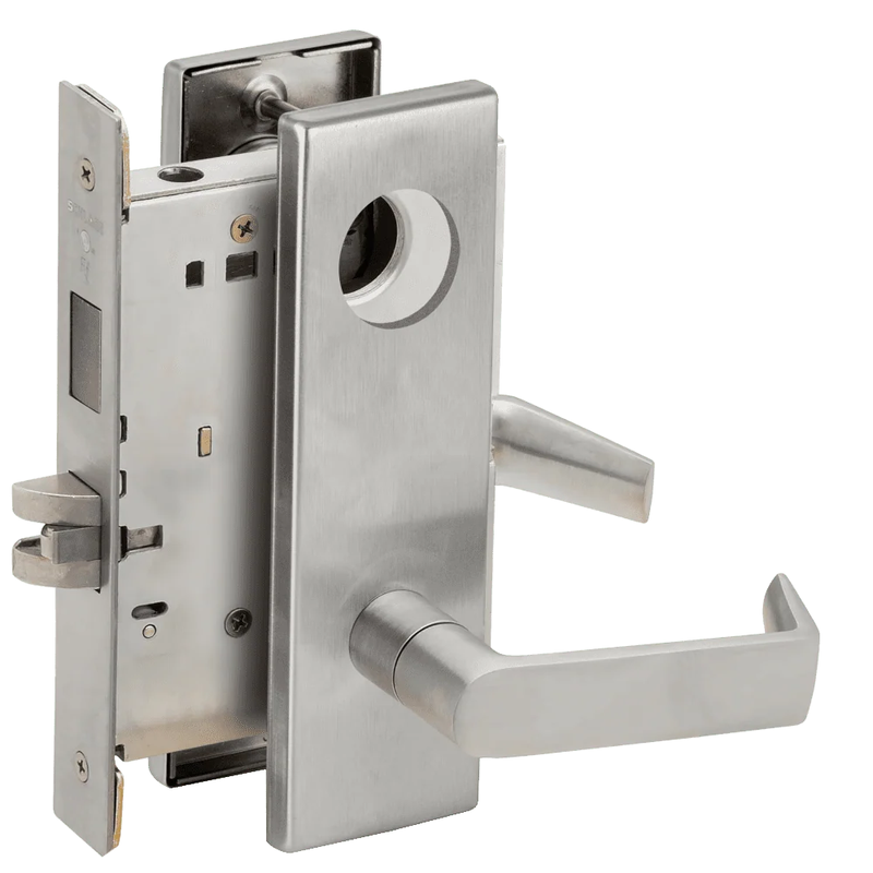 Schlage LV9456L-06L-626, Corridor With Deadbolt, Less Cylinder, Vandlgard, Satin Chrome Finish