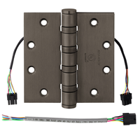 McKinney T4A3786-4-1/2x4-1/2-CC8 Electrified Full Mortise Heavy Weight Bearing Hinge, [8] Wires With Concealed Circuit