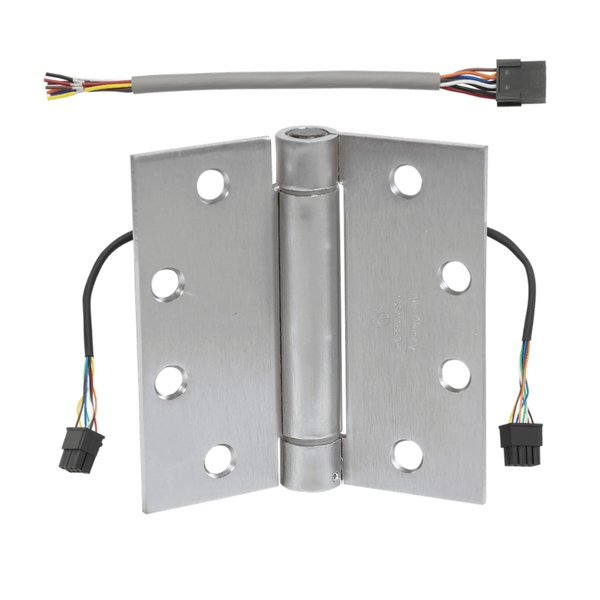 McKinney TA786-5x4-1/2-US26D-CC8 Electrified Full Mortise Heavy Weight Concealed Bearing Hinge, [8] Wires With Concealed Circuit, Satin Chrome Finish