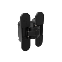 McKinney MK80A Concealed Hinge, Overall Hinge 4.39" Magnetic Cover, For Wood Or Hollow Metal. Non Handed - Matte Black
