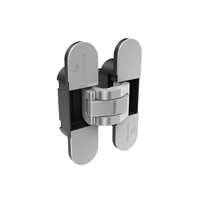 McKinney MK80A Concealed Hinge, Overall Hinge 4.39" Magnetic Cover, For Wood Or Hollow Metal. Non Handed - US26D-626 Satin Chrome