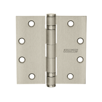 McKinney MP79-4-1/2x4 Full Mortise MacPro Heavy Weight Plain Bearing Hinge, Five Knuckle - US15-619 Satin Nickel