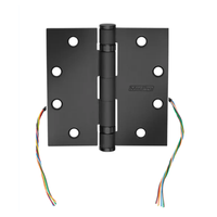 McKinney MPB79-4-1/2x4-1/2-CC8 Electrified Full Mortise MacPro Heavy Weight Ball Bearing Hinge, Five Knuckle, [8] Wires With Concealed Circuit - BSP Black Suede Powder Coat