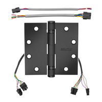 McKinney MPB79-4-1/2x4-1/2-QC12 Electrified Full Mortise MacPro Heavy Weight Ball Bearing Hinge, Five Knuckle, [12] Wires With Quick Connect - BSP Black Suede Powder Coat
