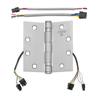 McKinney MPB79-4-1/2x4-1/2-QC12 Electrified Full Mortise MacPro Heavy Weight Ball Bearing Hinge, Five Knuckle, [12] Wires With Quick Connect - US26D-626 Satin Chrome