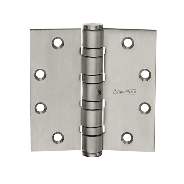 McKinney MPB99 MacPro US32D satin stainless full mortise 5-knuckle ball bearing hinge, non-removable pin