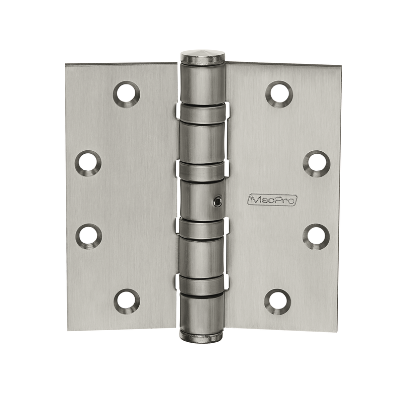 McKinney MPB99 MacPro US32D satin stainless full mortise 5-knuckle ball bearing hinge, non-removable pin