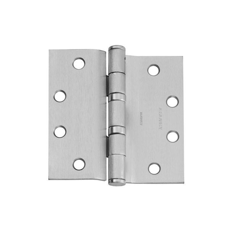 McKinney RBTA2714-4-1/2x4-1/2-US26D Full Mortise Standard Weight Bearing Hinge, Five Knuckle, 626 Satin Chrome Finish